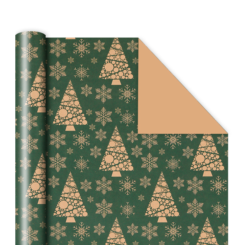 Бумага упаковочная Lesko PPW PAPER PZ044-5 Елки-Снежинки Бумага упаковочная Lesko PPW PAPER PZ044-5 Елки-Снежинки