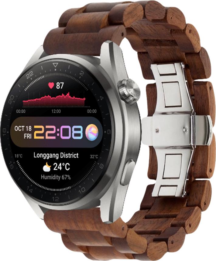Ремешок деревянный WoodLock для Huawei Watch 3 Pro Brown (28684-30)