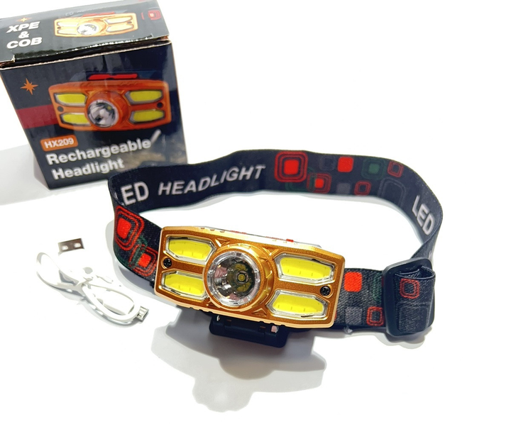 Ліхтар налобний HX-209 акумуляторний з стробоскопом (ML-04259)