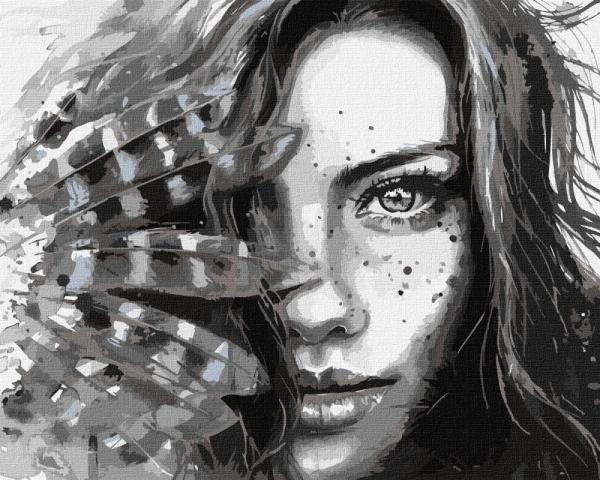 Картина по номерам Идейка Люди Цветы Выразительный взгляд 40х50 см в термопакете (KHO4836)