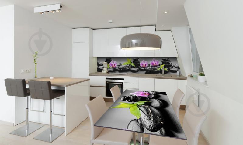 Наклейка виниловая на стол Zatarga «Черные камни» 600х1200 мм Z180540st