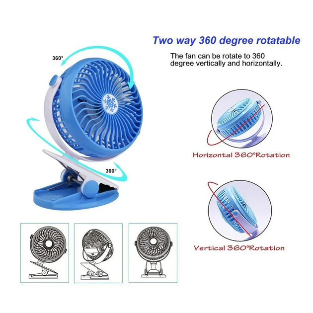 Вентилятор настільний Moltis Mini Fan WX 6503 ABS-пластик на прищіпці Blue (ML-04538) - фото 4 Вентилятор настільний Moltis Mini Fan WX 6503 ABS-пластик на прищіпці Blue (ML-04538) - фото 4
