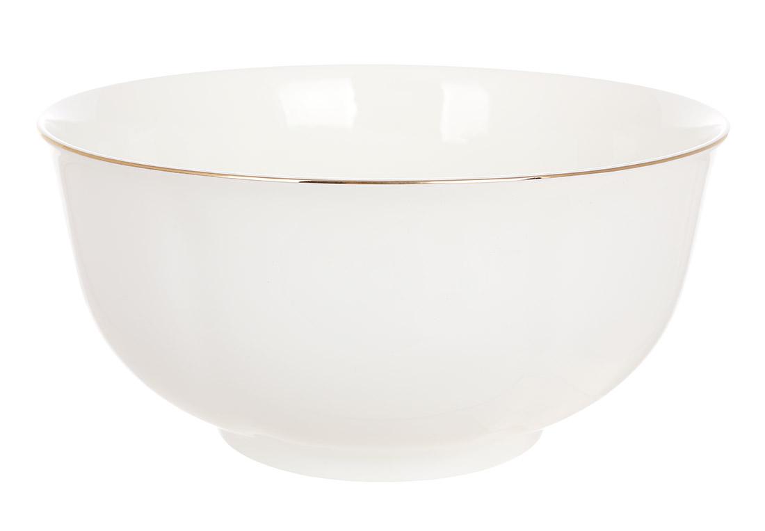 Салатник порцеляновый Elegance 20 см с золотой окантовкой (871-032)