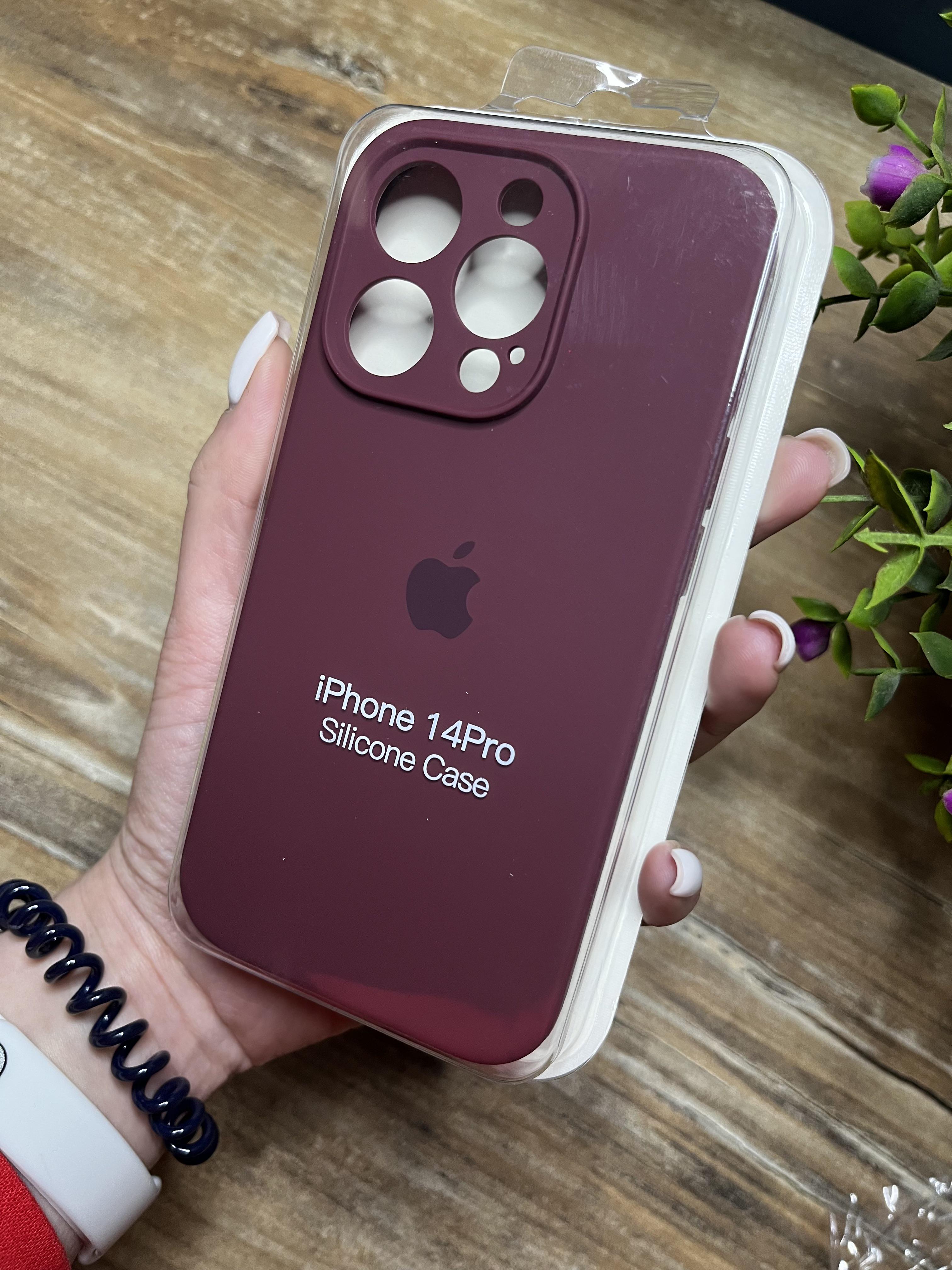 Чохол накладка на iPhone (Айфон) 14 Pro закритий низ та закрита камера silicone case full camera на apple
