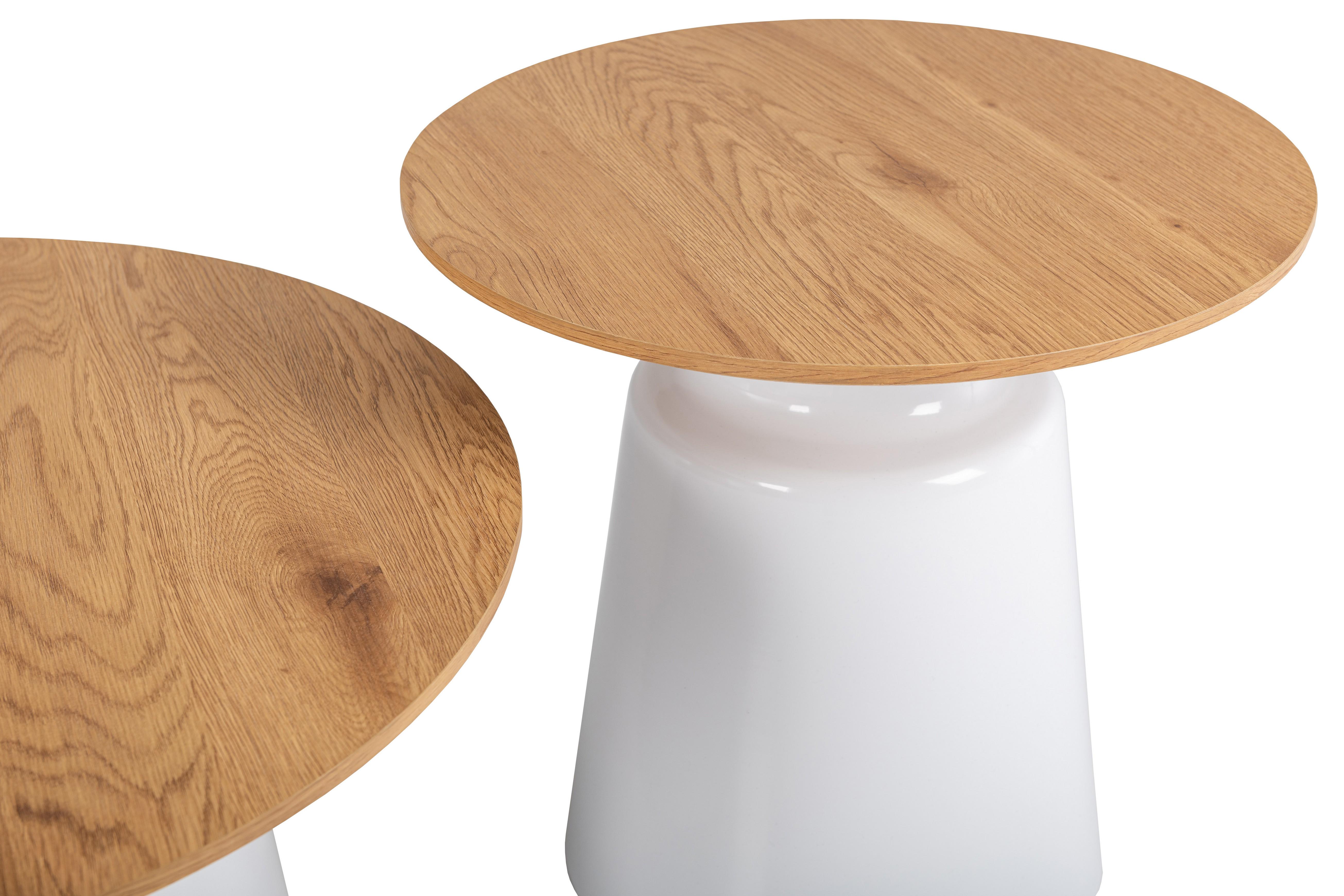 Комплект журнальних столів Vetro Беніто 700х460 мм/500х380 мм МДФ 2 шт. Дуб/Білий (СТ-50) - фото 4 Комплект журнальних столів Vetro Беніто 700х460 мм/500х380 мм МДФ 2 шт. Дуб/Білий (СТ-50) - фото 4