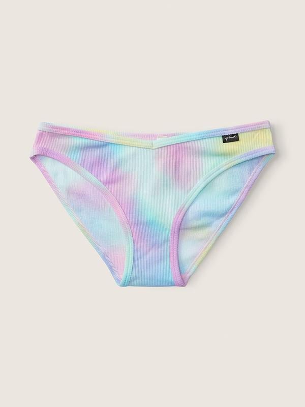 Трусики Victoria’s Secret Multi-color Ombre Blur Ribbed Bikini Panty M Разноцветный (26760089)