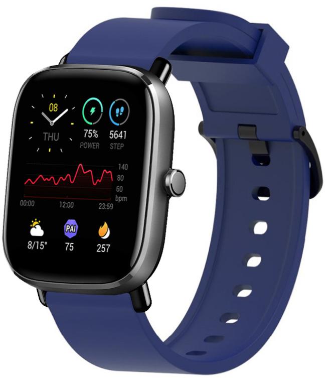 Ремешок силиконовый Like для Amazfit GTS 2 mini Dark Blue (20096) - фото 1 Ремешок силиконовый Like для Amazfit GTS 2 mini Dark Blue (20096) - фото 1