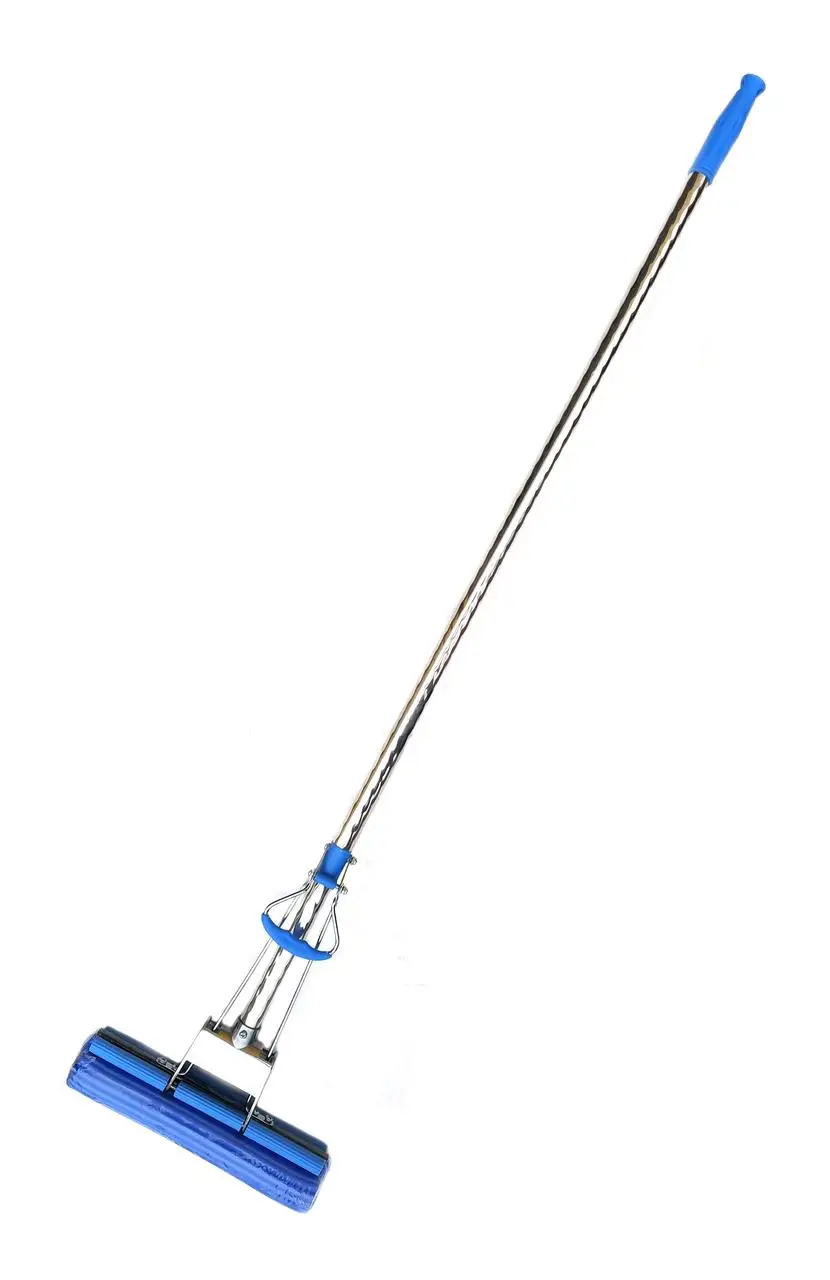 Швабра для підлоги Pigtail Mop з механічним віджимом і металевою ручкою Сірий (147-46-43005) Швабра для підлоги Pigtail Mop з механічним віджимом і металевою ручкою Сірий (147-46-43005)