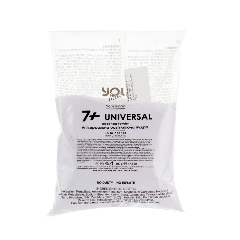 Освітлювальна пудра You Look Professional 7+ Universal Bleaching Powder до 7 тонів 500 г