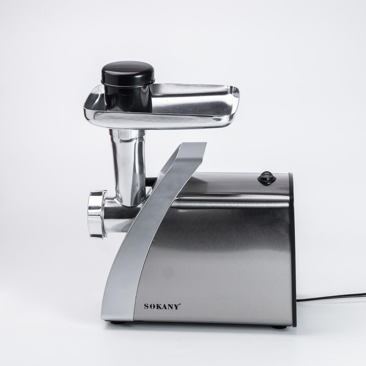 М'ясорубка електрична Sokany SK-06001 сталь 2400 Вт (4893)