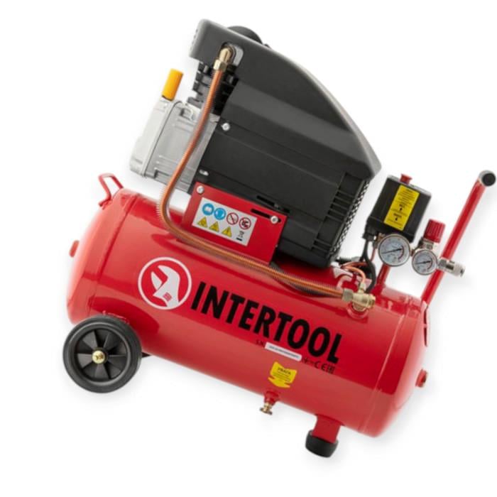 Компрессор Intertool 1-но поршневой 24 л 220В 1,5 кВт 206 л/мин 8 атм (2729183380)