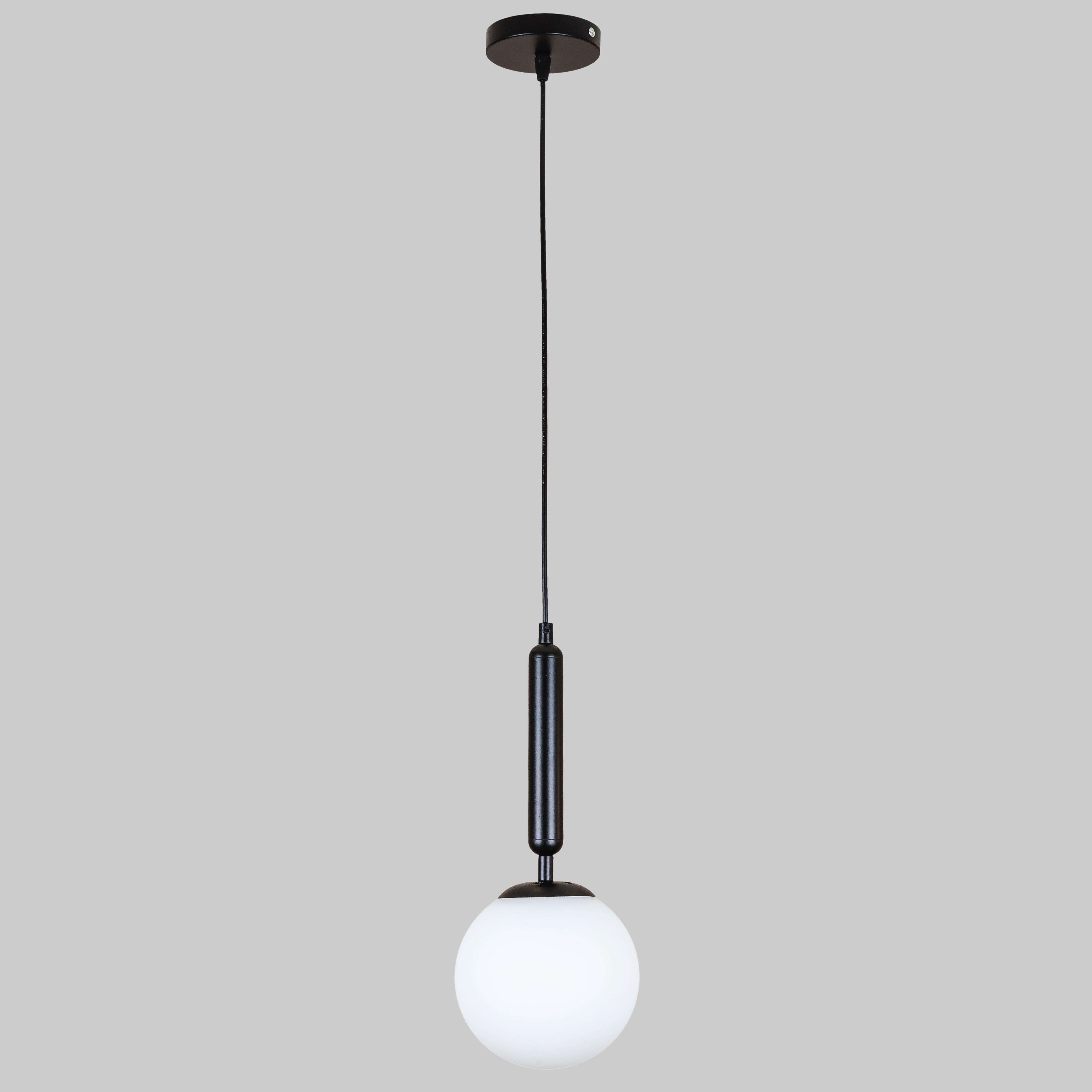 Подвес стеклянный Minimalist Glow 15 см Черный (999-2015F-1 BK+WH)