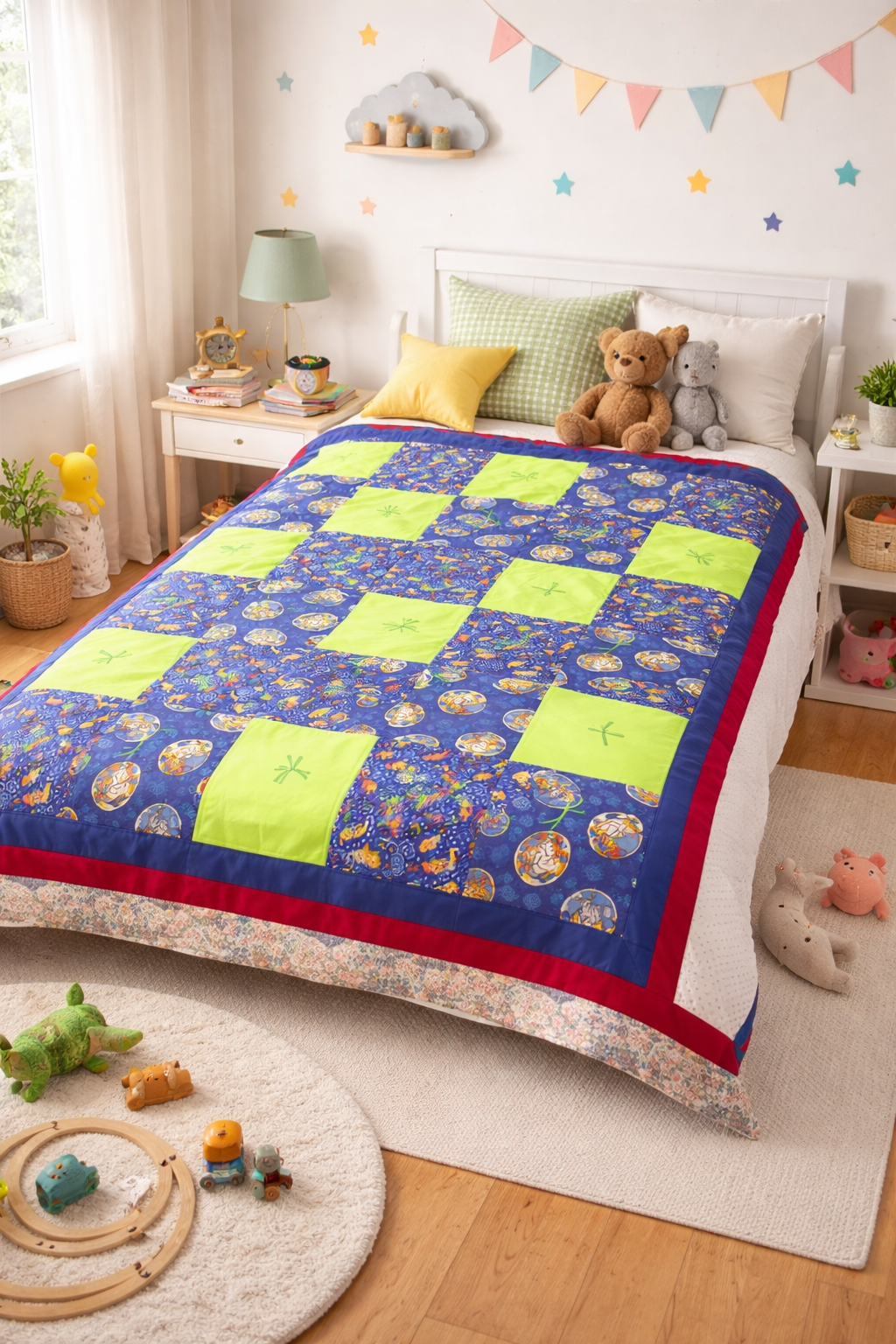 Покрывало пэчворк ручной работы 150х200 см.