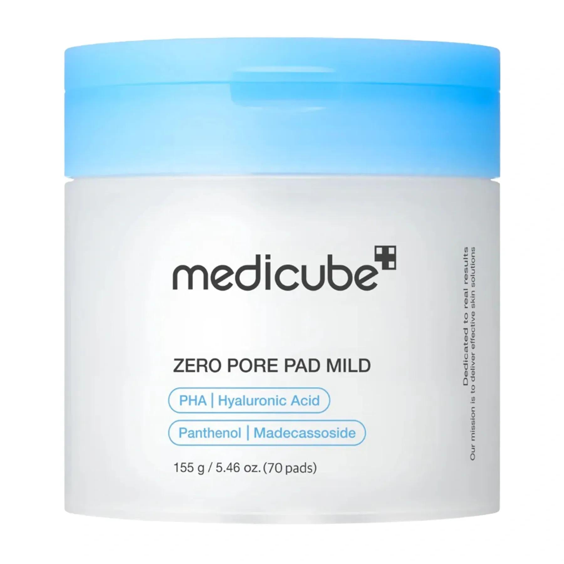 Пилинг-пады с глюконолактоном и мадекасосидом для чувствительной кожи Medicube Zero Pore Pad Mild 155 г 70 шт. (27352779)