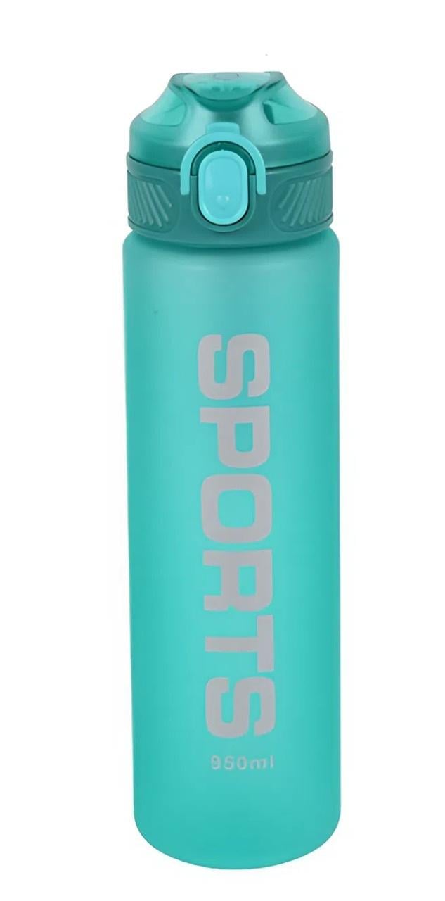 Пляшка-поїлка Sports пластикова з ремінцем 950 мл Turquoise (31116) Пляшка-поїлка Sports пластикова з ремінцем 950 мл Turquoise (31116)