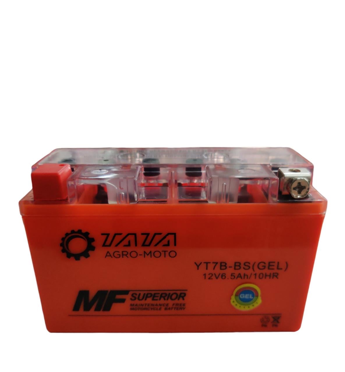 Акумулятор 6.5АH 12V MOTO 12N7BL-BS OUTDO гелевий 150*65*95mm