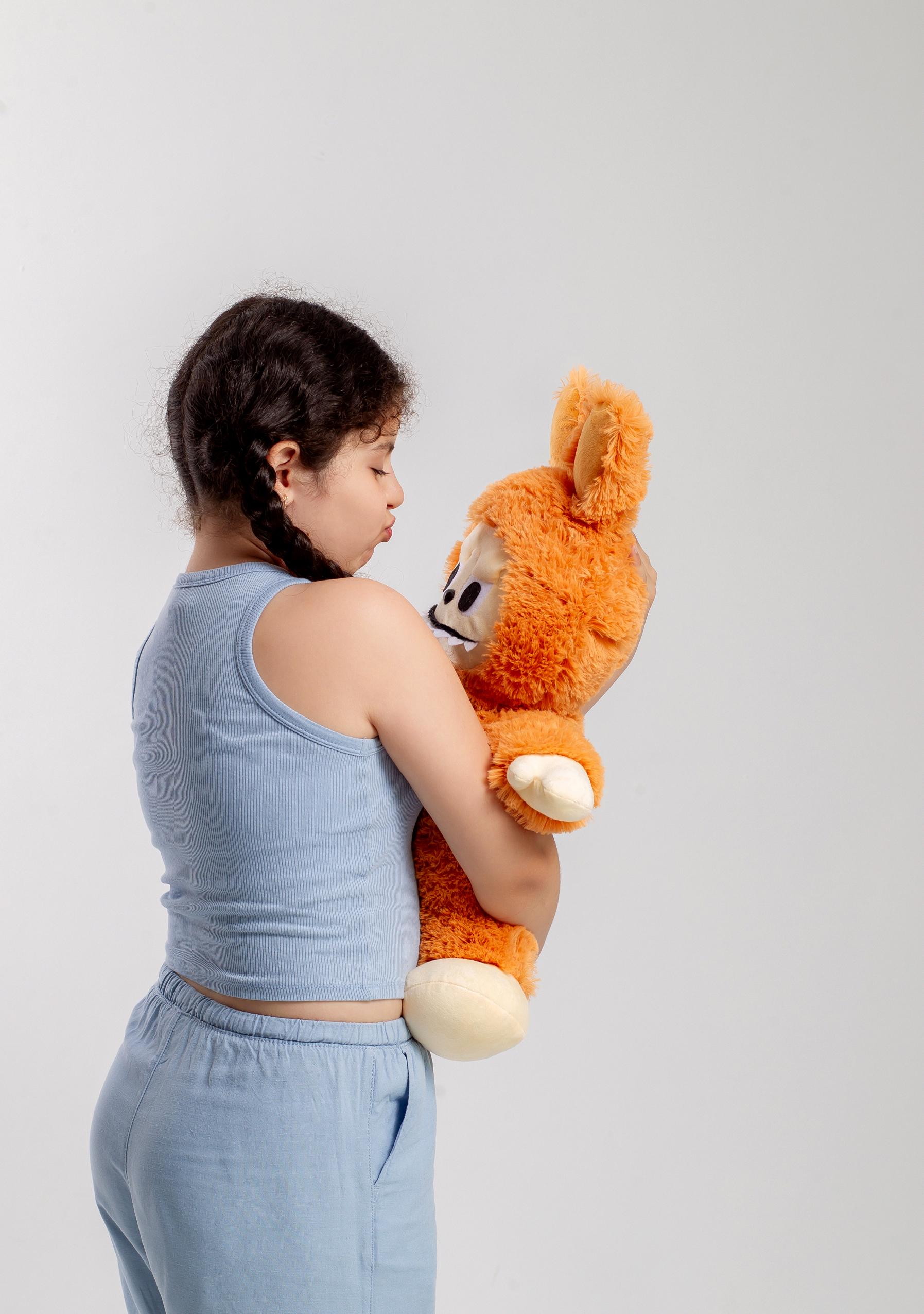 Игрушка мягкая Labubu Оранжевый - фото 5