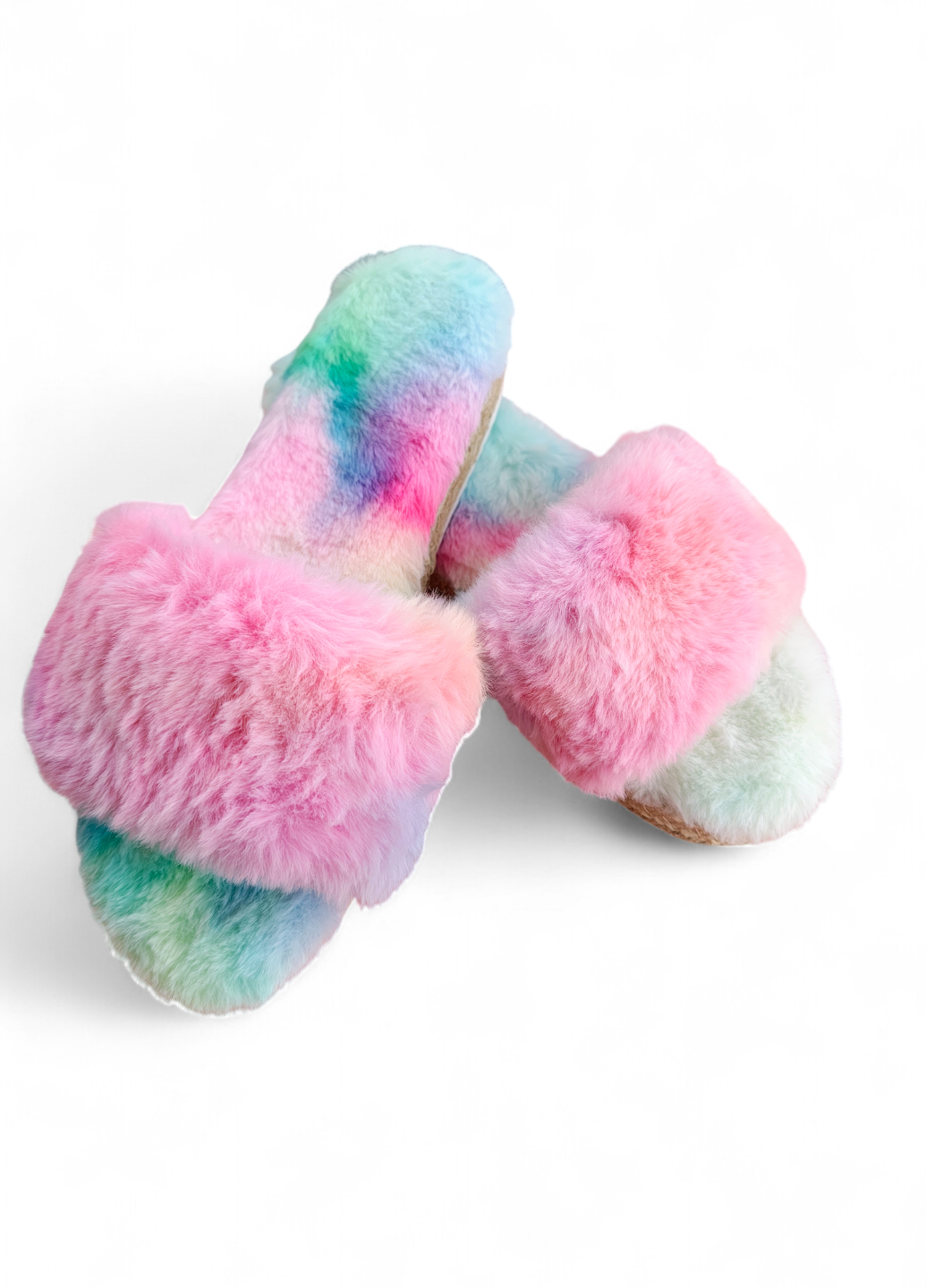 Тапочки женские Bamboo меховые р. 38 Разноцветный (7989) - фото 5