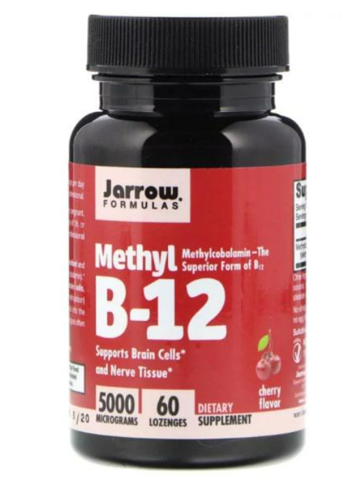 Метилкобаламин Jarrow Formulas Methyl B-12 5000 mcg 60 Lozenges Cherry Flavor (JRW-18004)