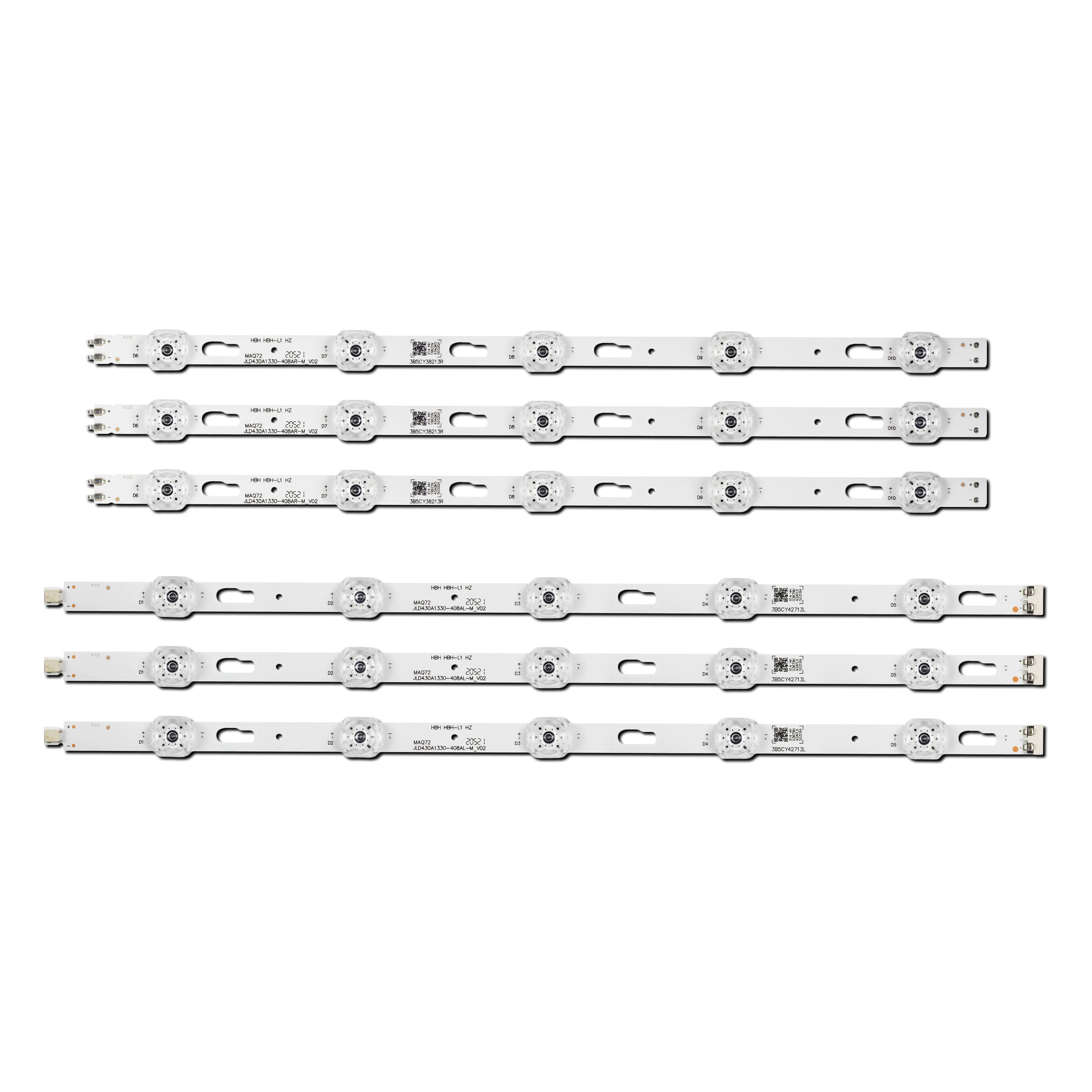Подсветка LED для ТВ Samsung JL.D430A1330-408AL-M_V02 JL.D430A1330-408AR-M_V02 V0T7-430SMA/B-R0 43" 6 шт. (ART-13281) - фото 1