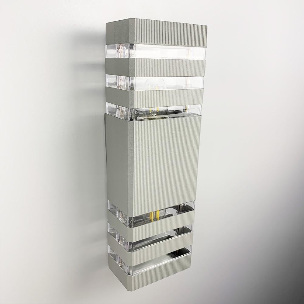 Світильник вуличний настінний на 2 лампочки Сірий (8024-2W GR) - фото 2 Світильник вуличний настінний на 2 лампочки Сірий (8024-2W GR) - фото 2