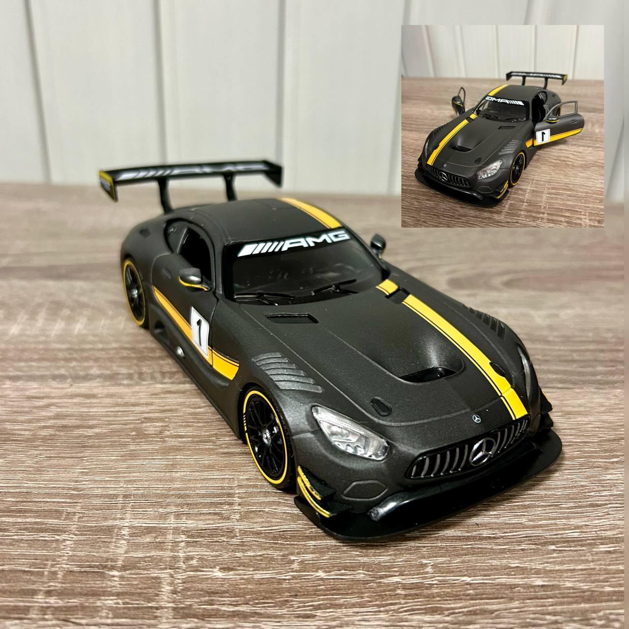 Игрушечная машинка АвтоМир Mercedes-AMG GT3 1:24 металлическая (AP-1923) - фото 4