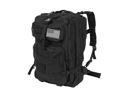 Рюкзак військовий водонепроникний 38 л 5 відділень Чорний