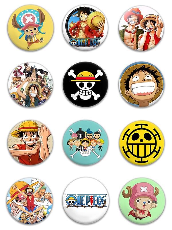 Комплект значков Аниме One Piece 12 шт. (NZN00010)