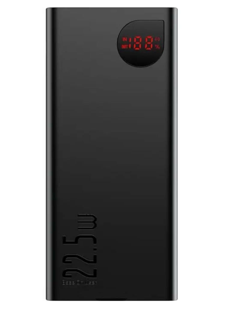Повербанк Baseus Adaman Metal Digital Display Quick Charge 20000 mAh 22,5W black (м001361)