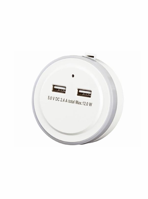 Нічник LED Livarno Home з датчиком темряви та 2-USB портами для зарядки (P1-00277) - фото 2