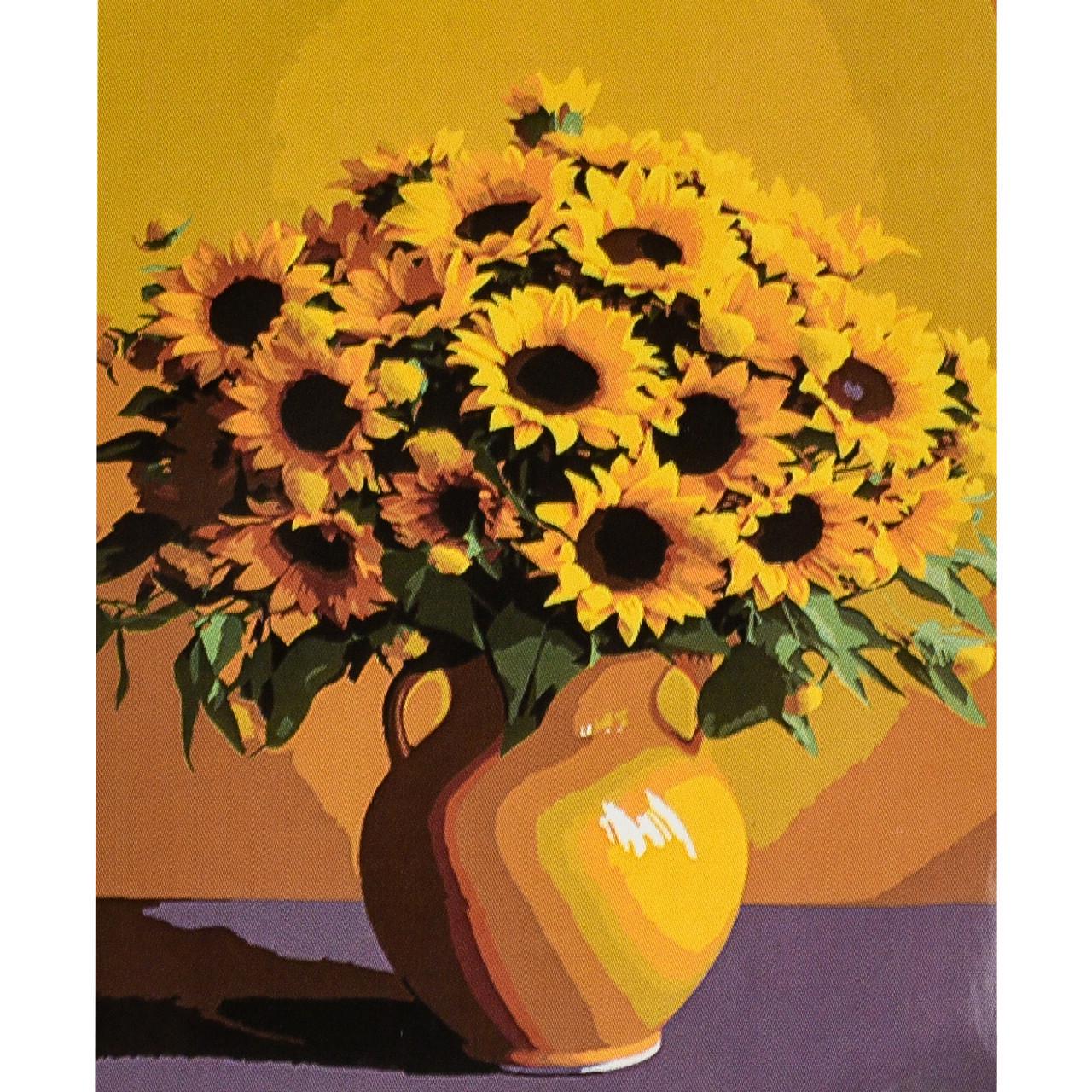 Картина по номерам Strateg Премиум Подсолнечники 30х40 см (SS1164)