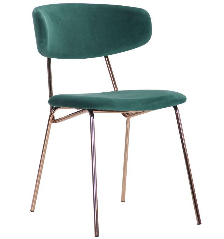 Стул AMF Alphabet B сталь/текстиль 790х480х600 мм Золотой/Зеленый