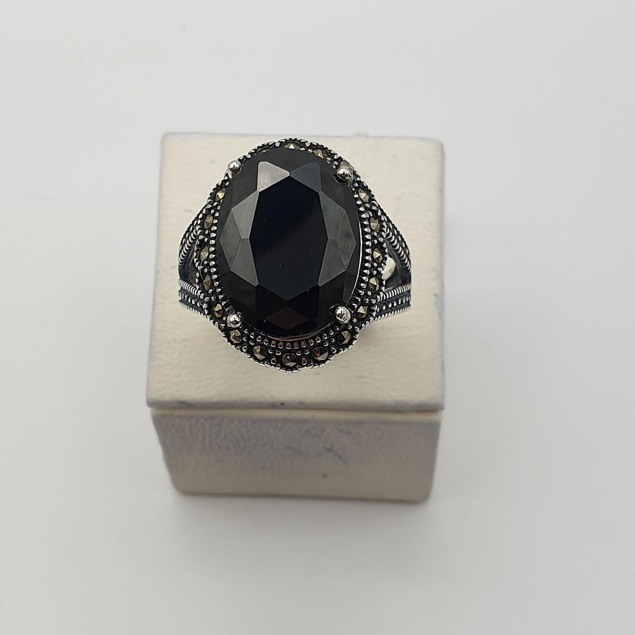 Кольцо серебряное с агатом р. 19 8,14 г (2673090317) Кольцо серебряное с агатом р. 19 8,14 г (2673090317)