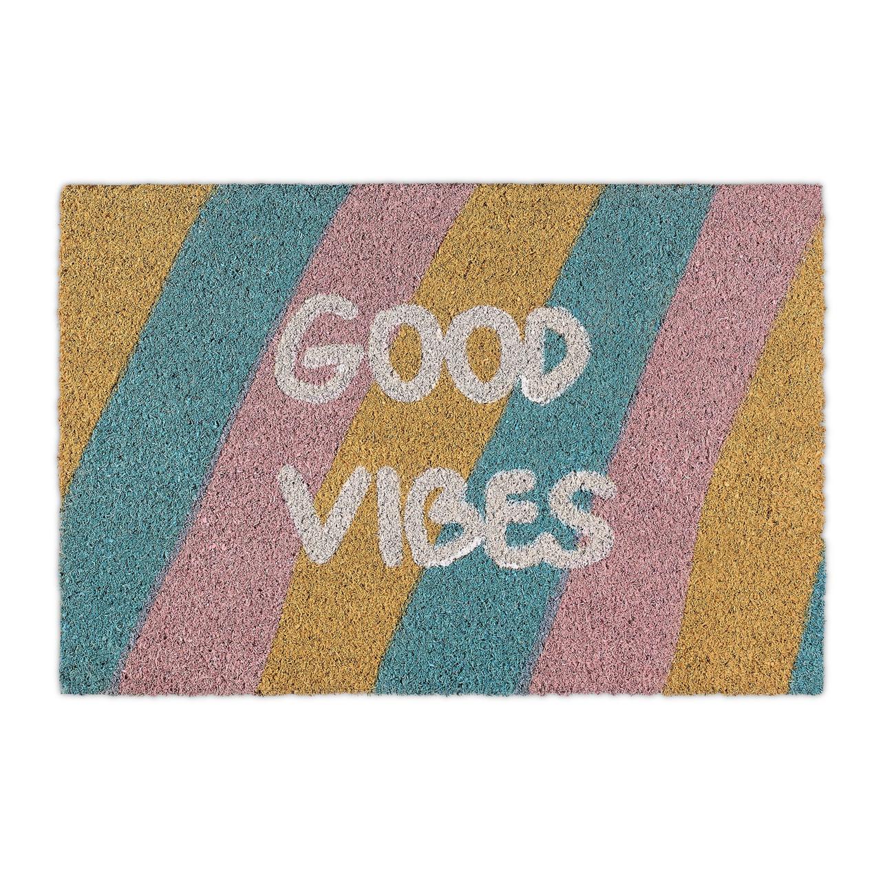 Килимок Relaxdays Good Vibes із кокосового волокна 60x40 см (10035485)