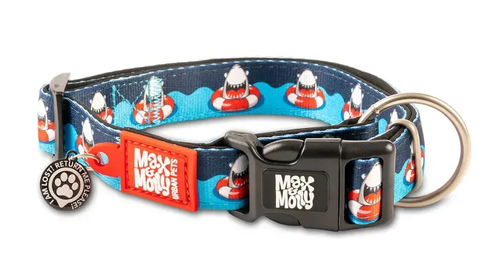 Ошейник для собак Max & Molly Smart ID Collar Frenzy the Shark M (191083) Ошейник для собак Max & Molly Smart ID Collar Frenzy the Shark M (191083)