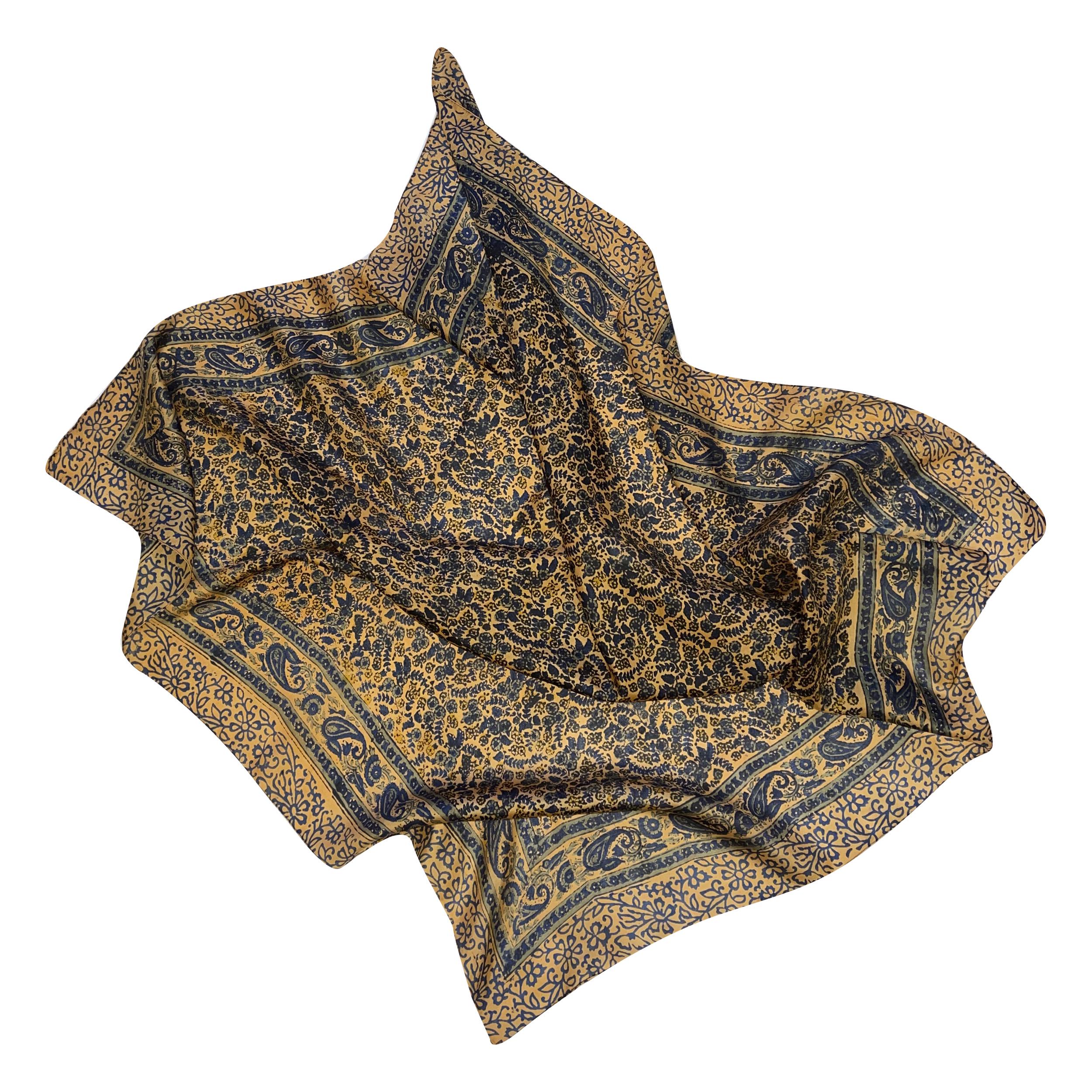 Платок шелковый Silk Route 90х90 см Желтый (1755)