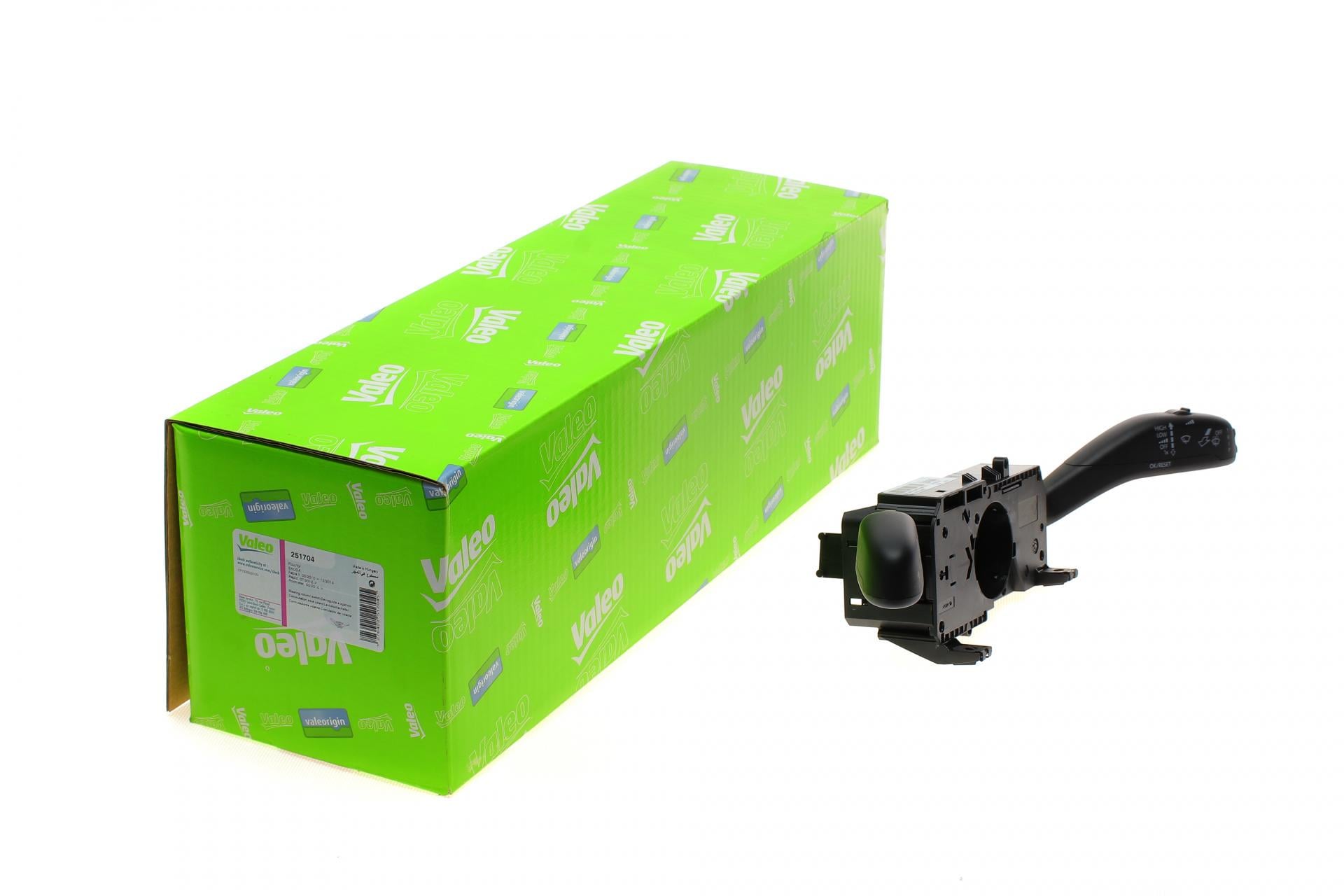 Перемикач підрульовий VALEO Skoda Fabia/Roomster 1.2-1.6 TDI 06-повороти/світло/туманки/сигнал/склоочисники (251704)