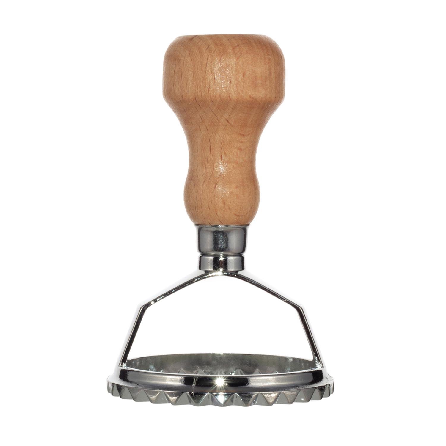 Форма вырубка для пельменей/равиоли/вареников/печенья с деревянной ручкой круглая Ø 6,4 см (87010)