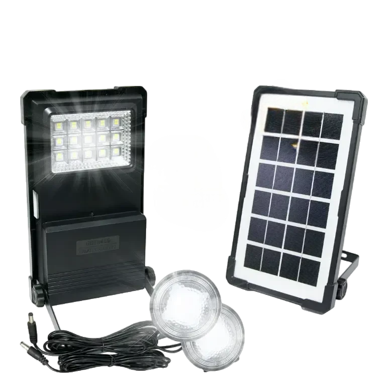 Портативная станция для подзарядки GD 07A с солнечной панелью 2 LED лампы USB кабель (sp789)