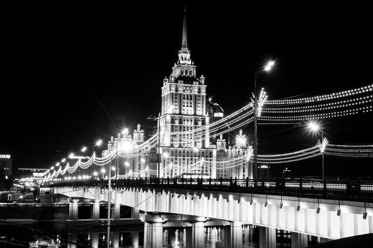 Картина на полотні Нічний міст 35x55 см (R182)