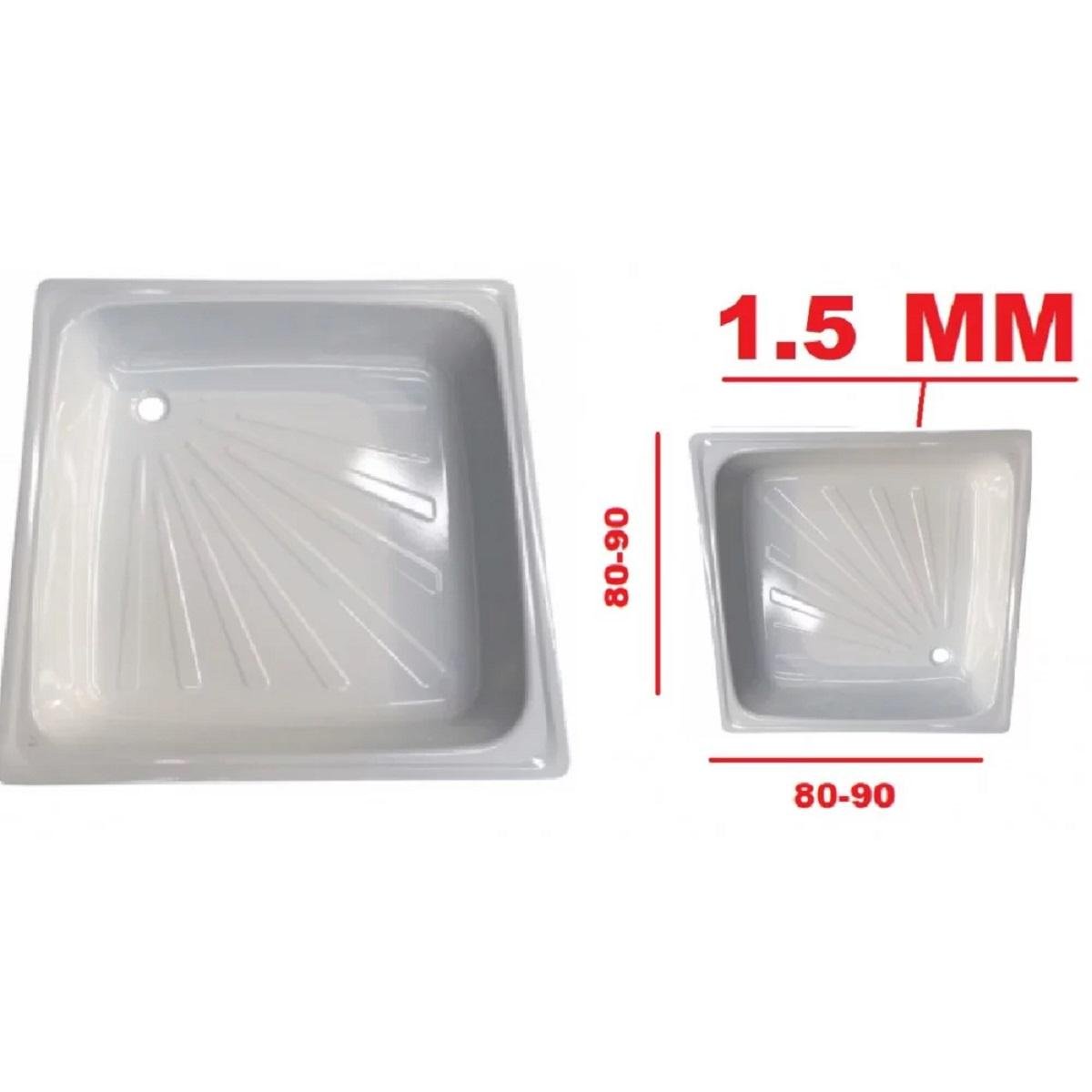 Душевой поддон квадратный AquaStReam Steel 88 SL 80х80х15 см 1,5 мм - фото 3 Душевой поддон квадратный AquaStReam Steel 88 SL 80х80х15 см 1,5 мм - фото 3