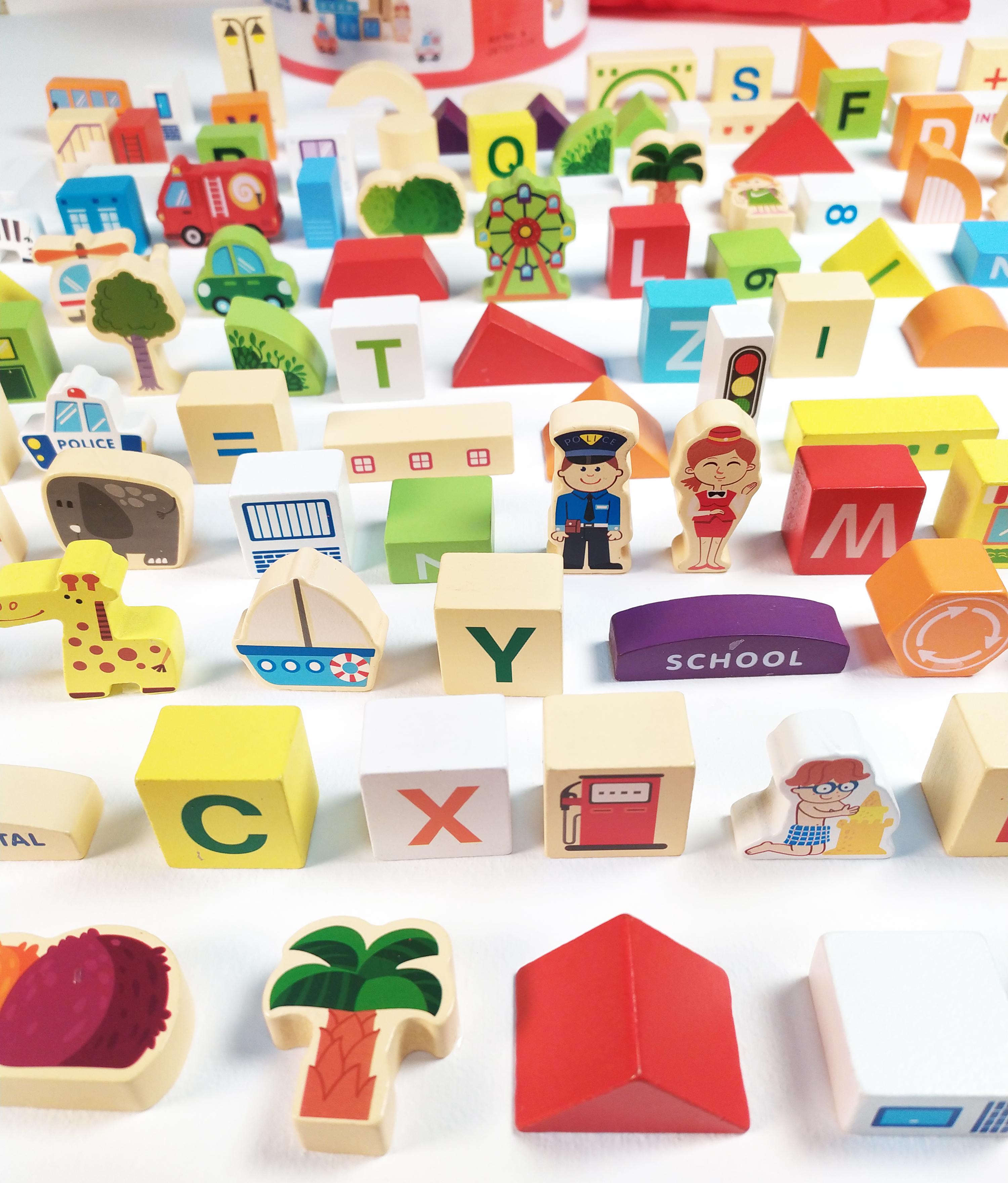 Деревянная развивающая игрушка город 120 пр. - фото 9