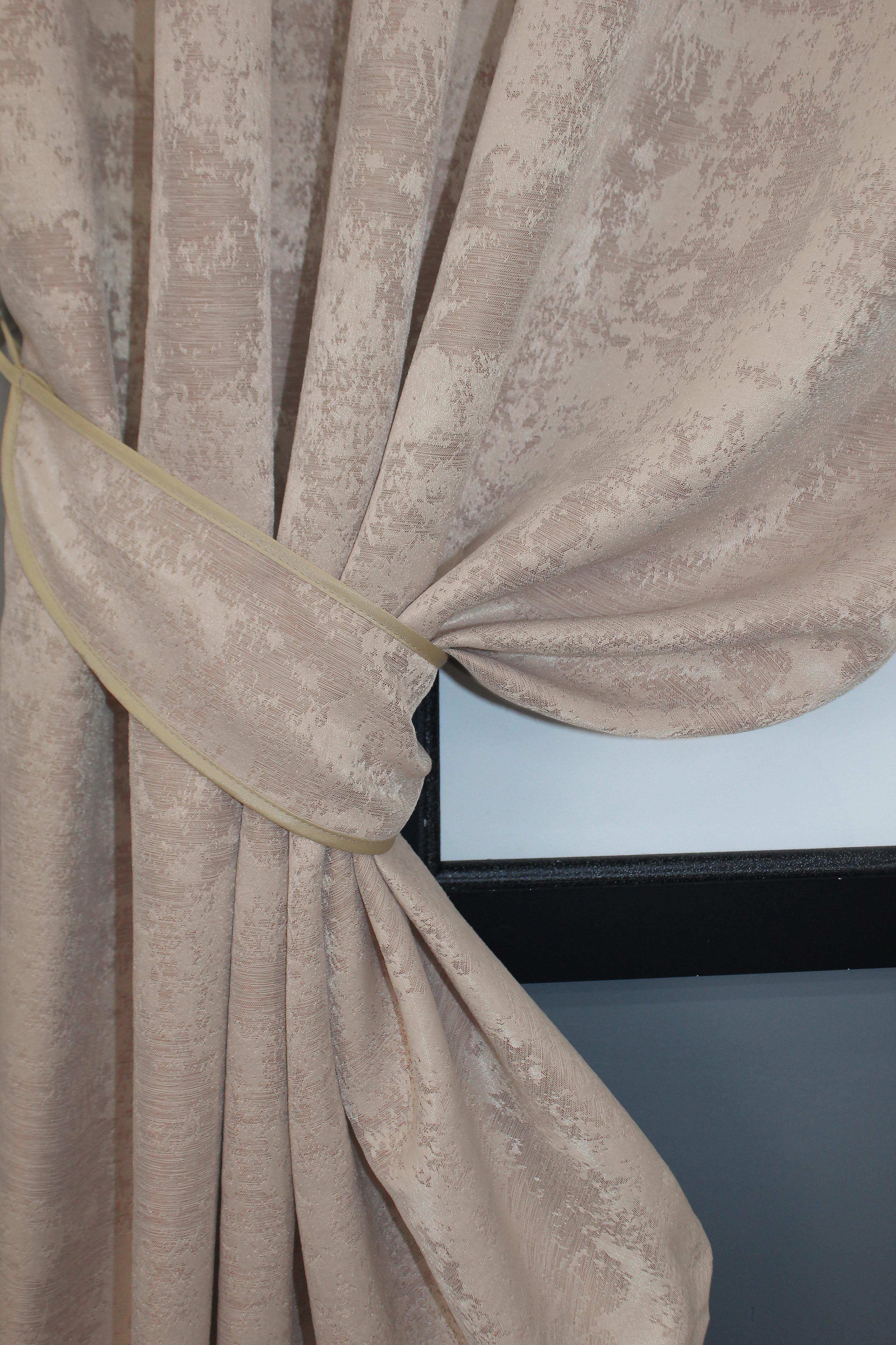 Комплект штор VR-Textil Sultan YL №1290ш жакард 130х170 см 2 шт. Бежево-пудровий (35-0085) - фото 4 Комплект штор VR-Textil Sultan YL №1290ш жакард 130х170 см 2 шт. Бежево-пудровий (35-0085) - фото 4