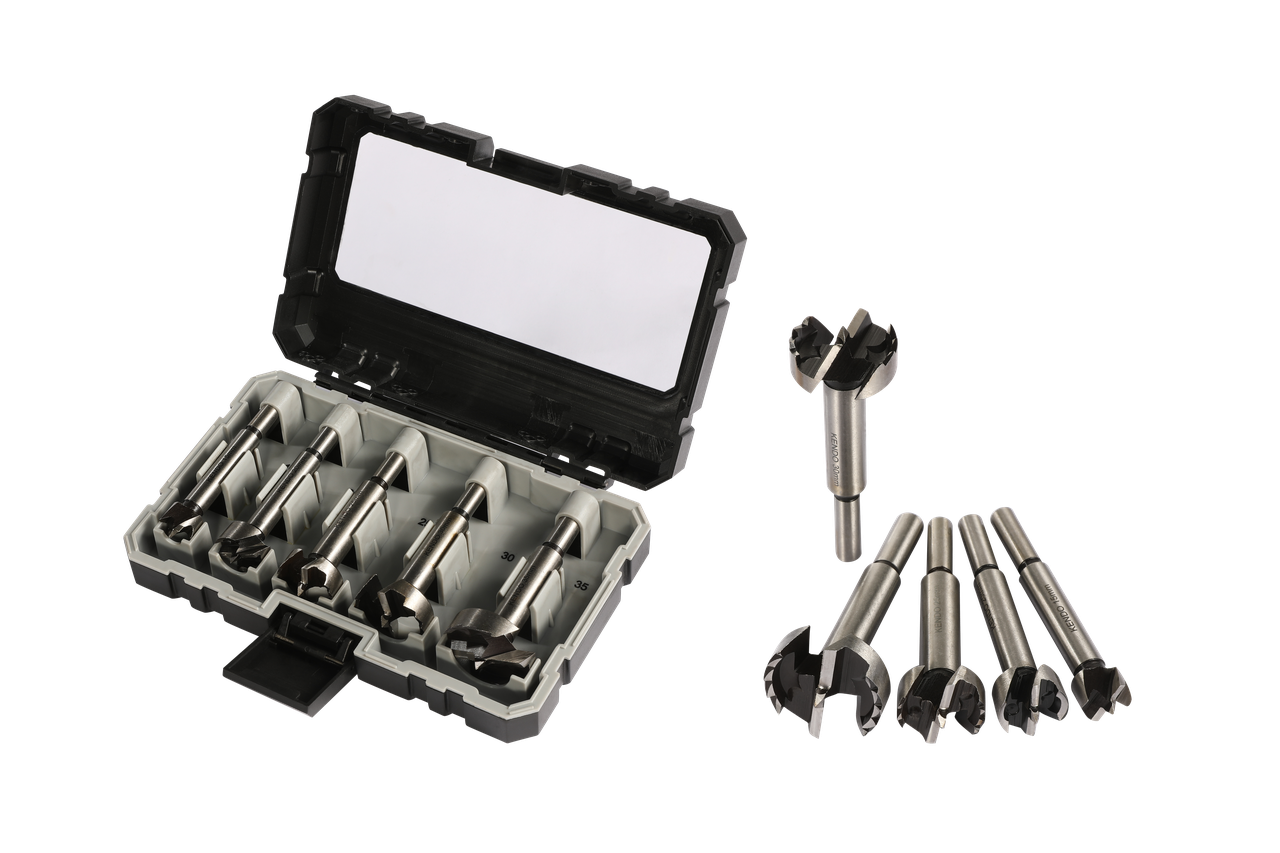 Набір свердл Kendo Форстнера 40Cr 10-90 мм 5 шт. 15-35 мм - фото 3 Набір свердл Kendo Форстнера 40Cr 10-90 мм 5 шт. 15-35 мм - фото 3