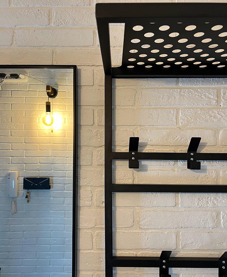 Вешалка металлическая разборная в прихожую NC Home Hallway 80 см Черный (110378) - фото 3