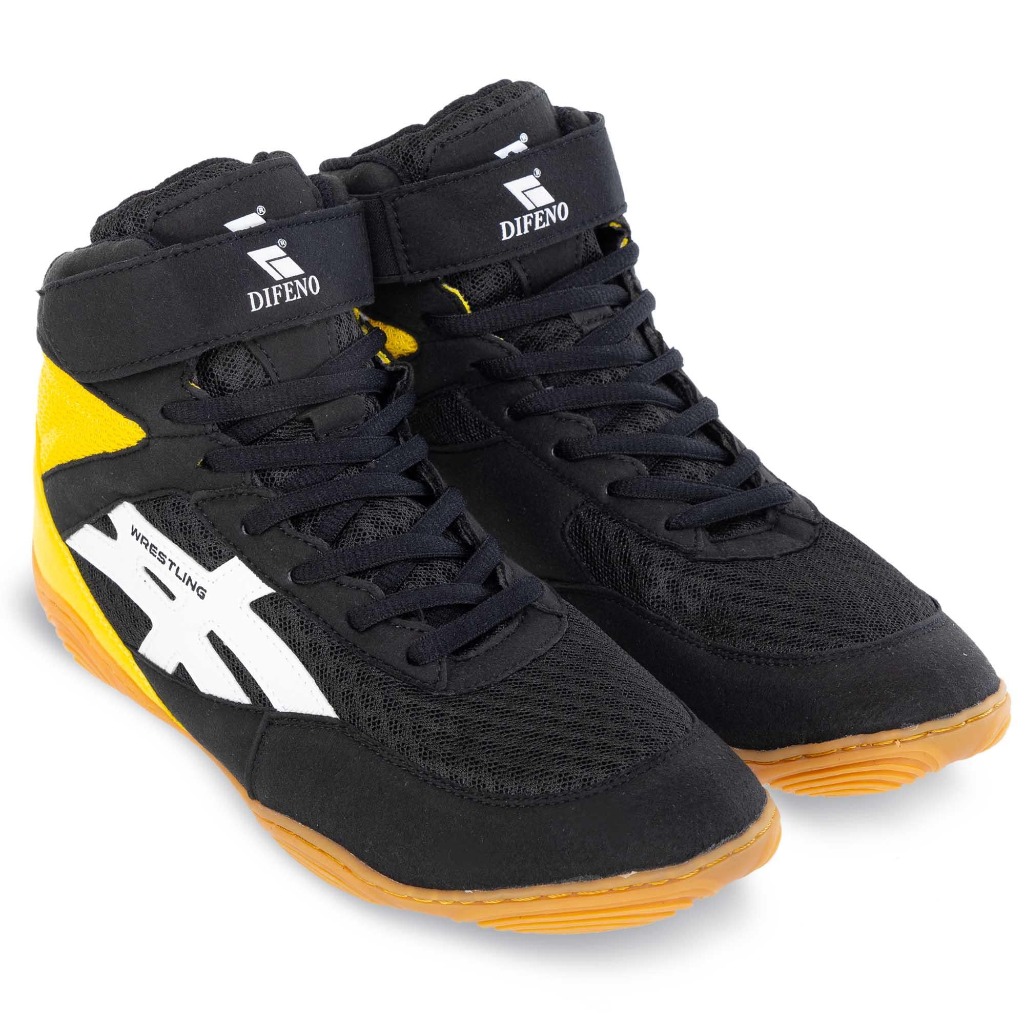 Борцовки Difeno W4010-6 р. 38/24,5 см Черный/Желтый (6936116104808)