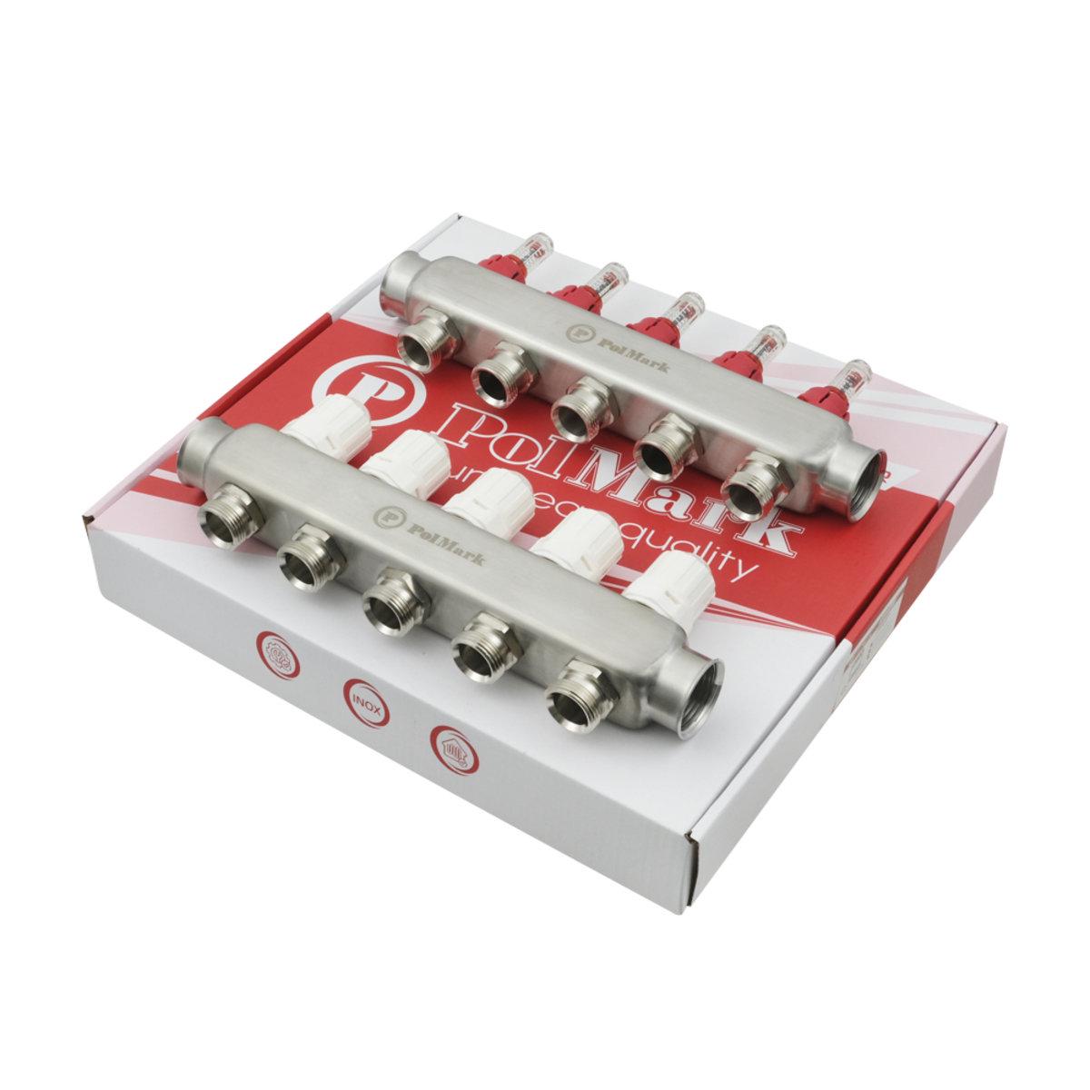 Коллектор Polmark 1x3/4 5 выходов PSMF105 - фото 3 Коллектор Polmark 1x3/4 5 выходов PSMF105 - фото 3