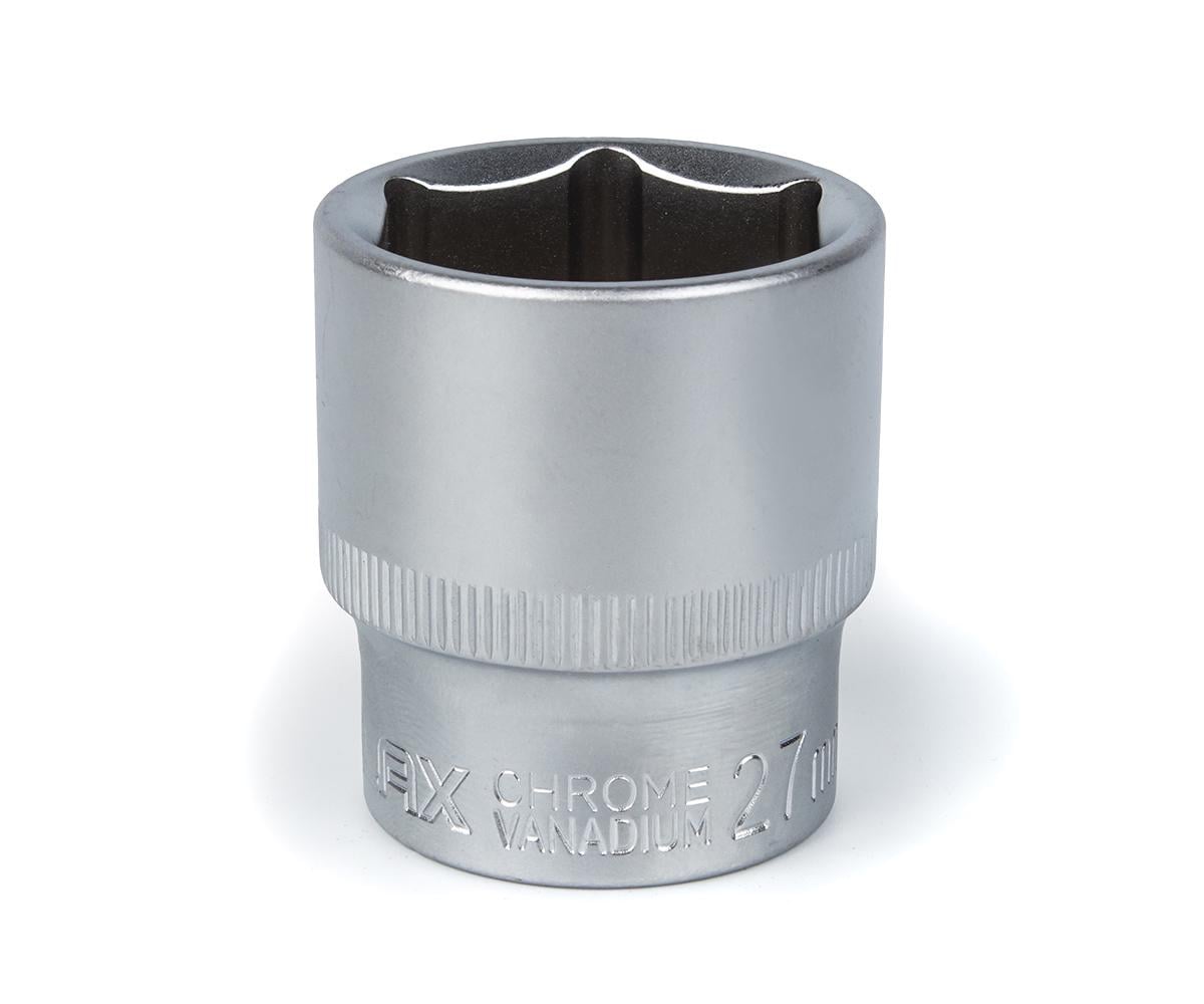 Головка торцева Polax шестигранна автомобільна 27 мм 1/2 CrV (25-096)