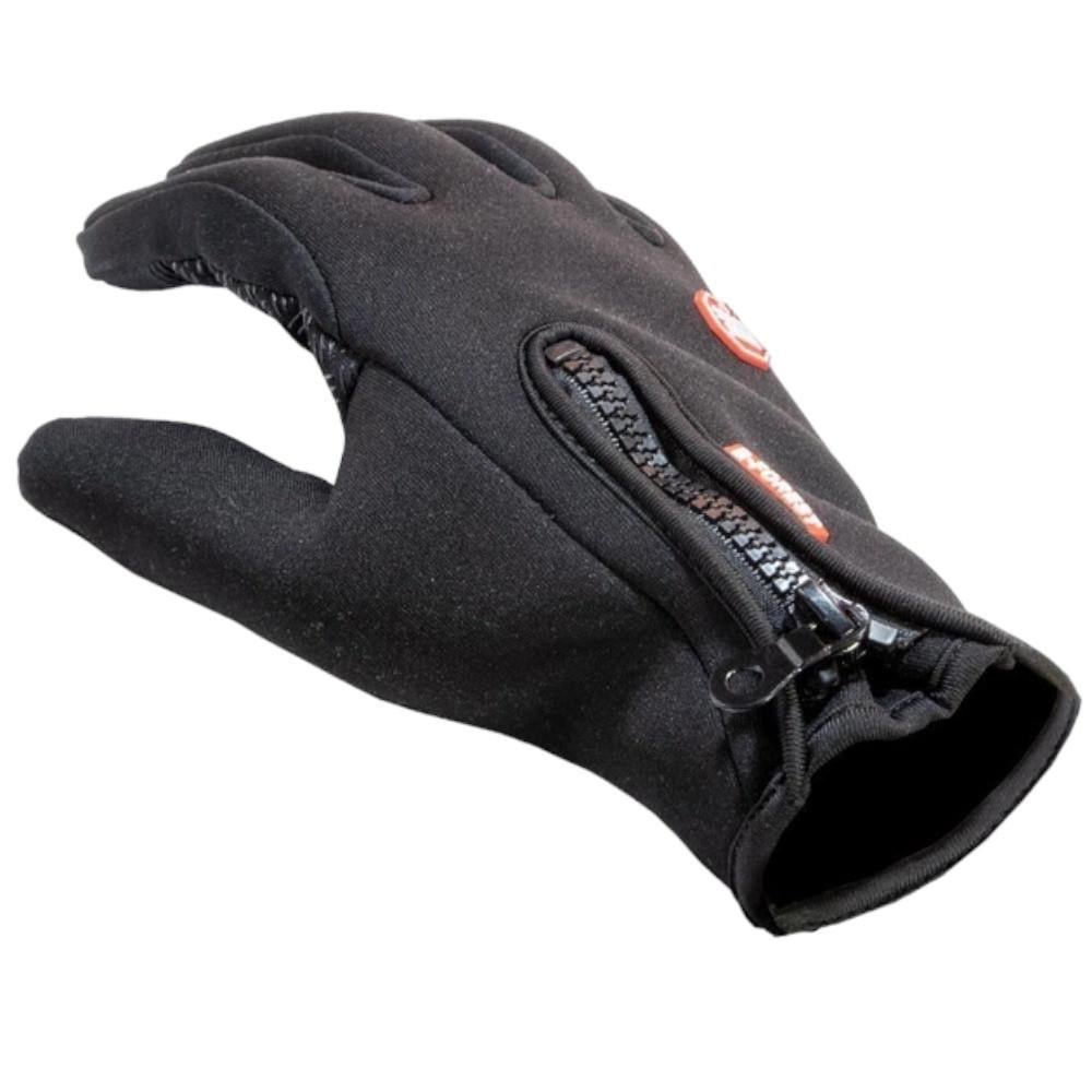 Перчатки флисовые сенсорные с ветрозащитой водоотталкивающие M Черный (2549773177) - фото 8