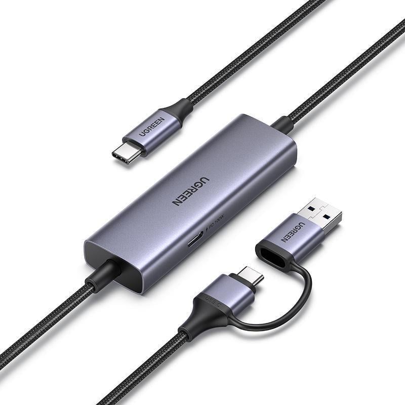 Карта видеозахвата USB Ugreen 1. USB-A USB-C 2 м Серый (25772) Карта видеозахвата USB Ugreen 1. USB-A USB-C 2 м Серый (25772)